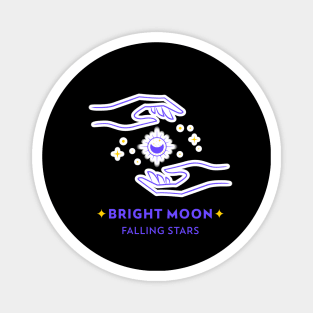 Bright Moon Falling Stars Magnet